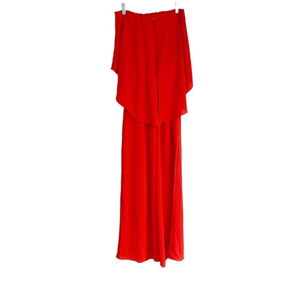 Vici Strapless Wide Leg Jumpsuit Red Orange Women's Size Xs Nwot — image 4 of 8
